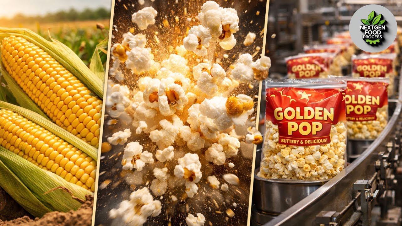 Inside the Popcorn Factory 🍿 | From Corn on the Cob to Crispy Popcorn (Full Process)
