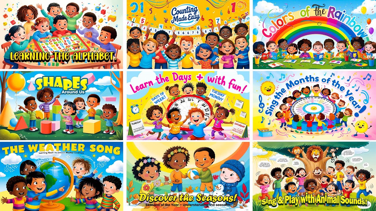 25MINUTES || Fun Learning Songs Collection for Kids! 🎶✨ #KidsSongs #LearningSongs #PreschoolLearning