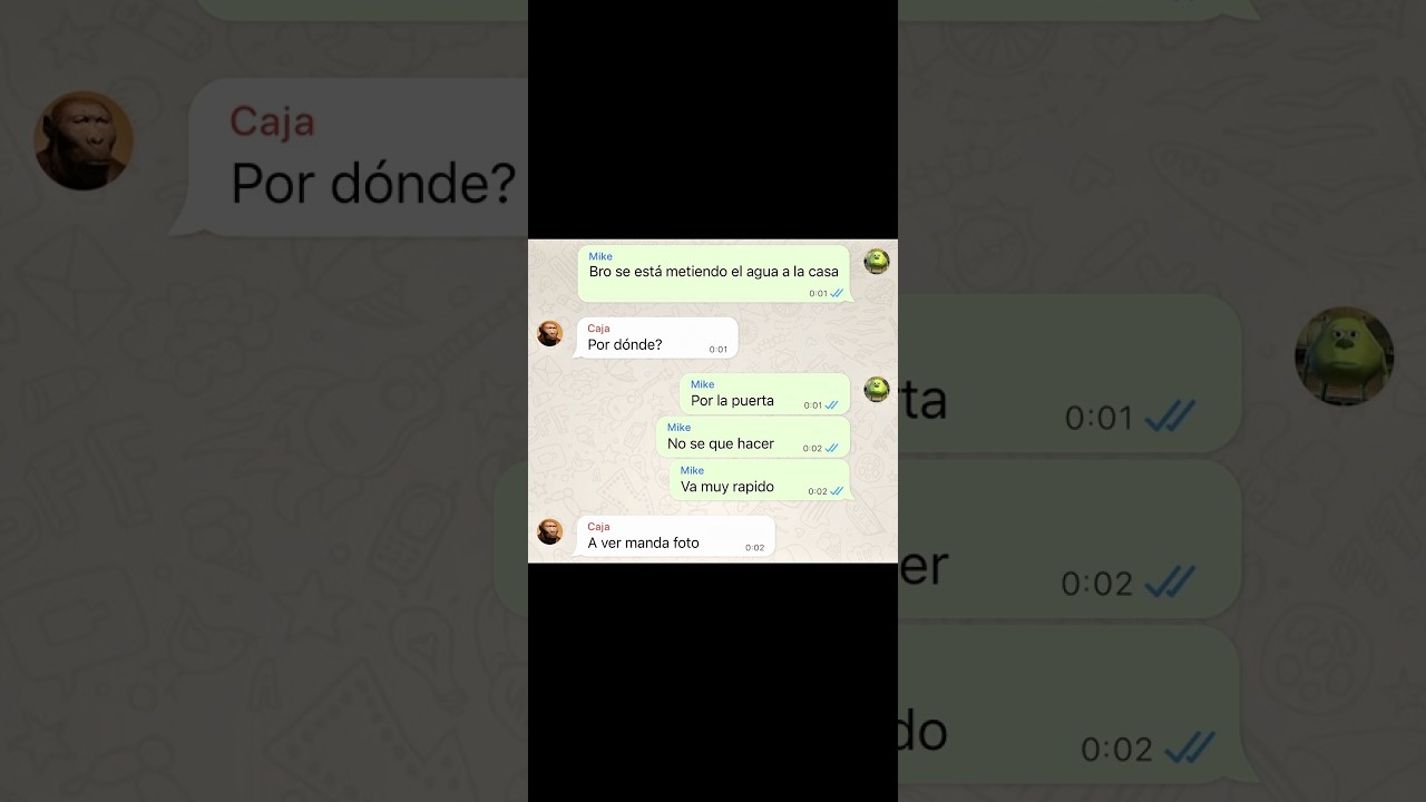 El agua est&aacute; entrando por la puerta 😱💀 #whatsapp #whatsappmemes #humor