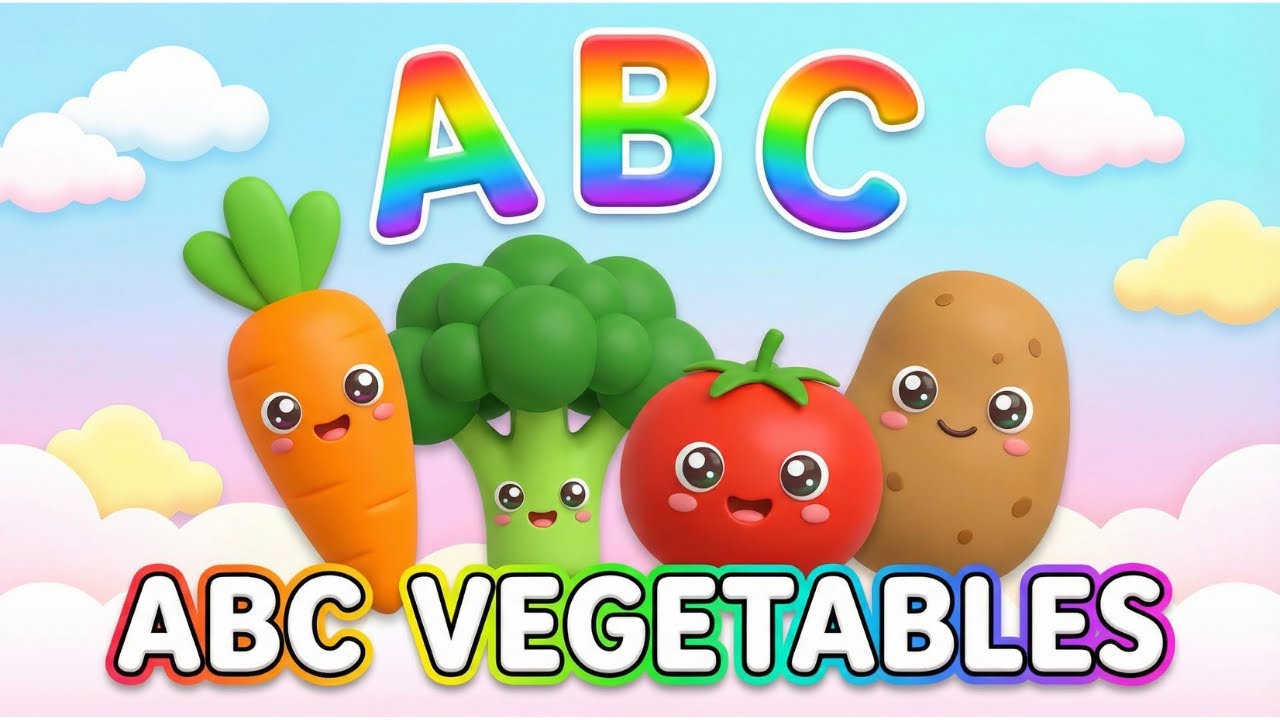 ABC With Vegetables 🥕 | Learn Alphabet A–Z | Kids Cartoon