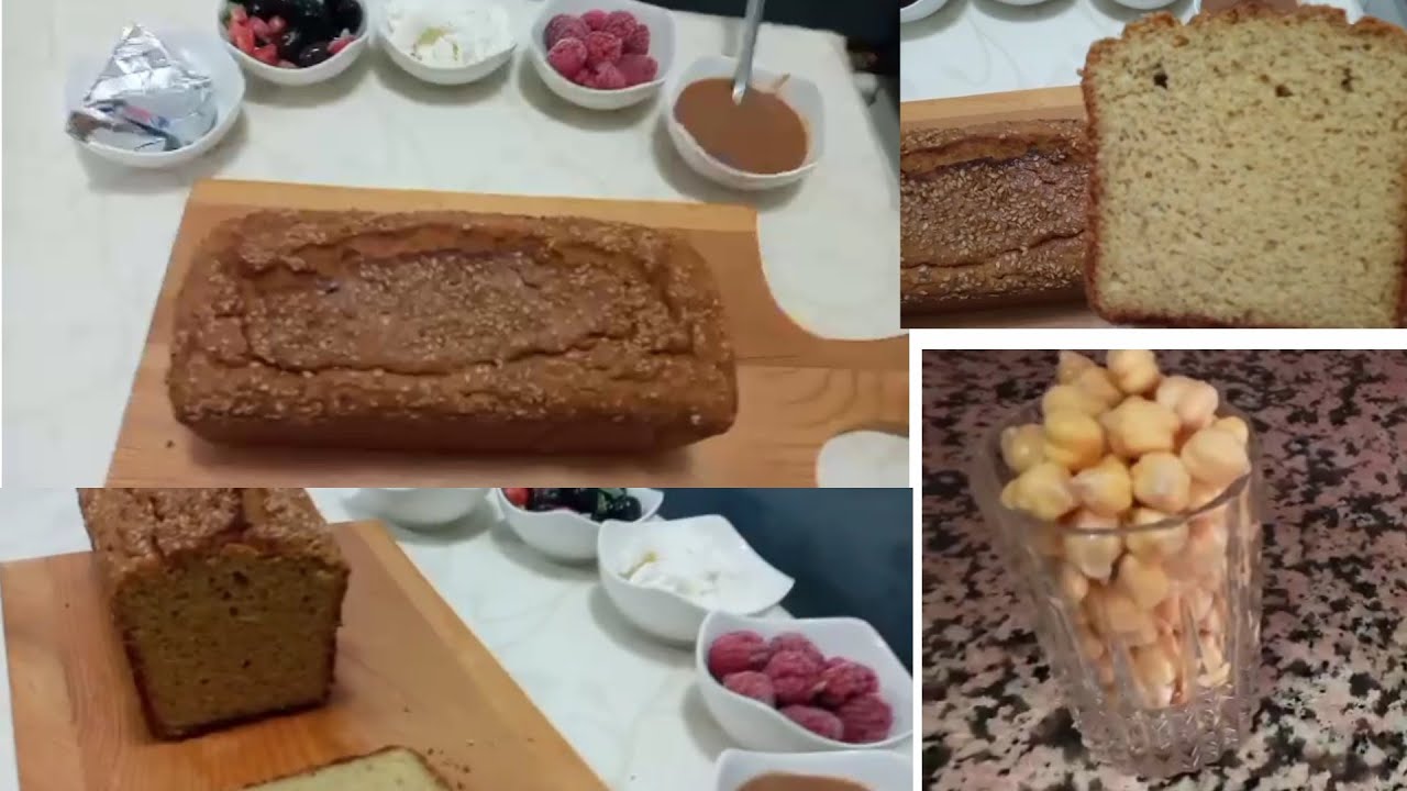 خبز طوسط بدقيق الحمص صحي خالي من كلوتين لناس الحمية ورياضيين