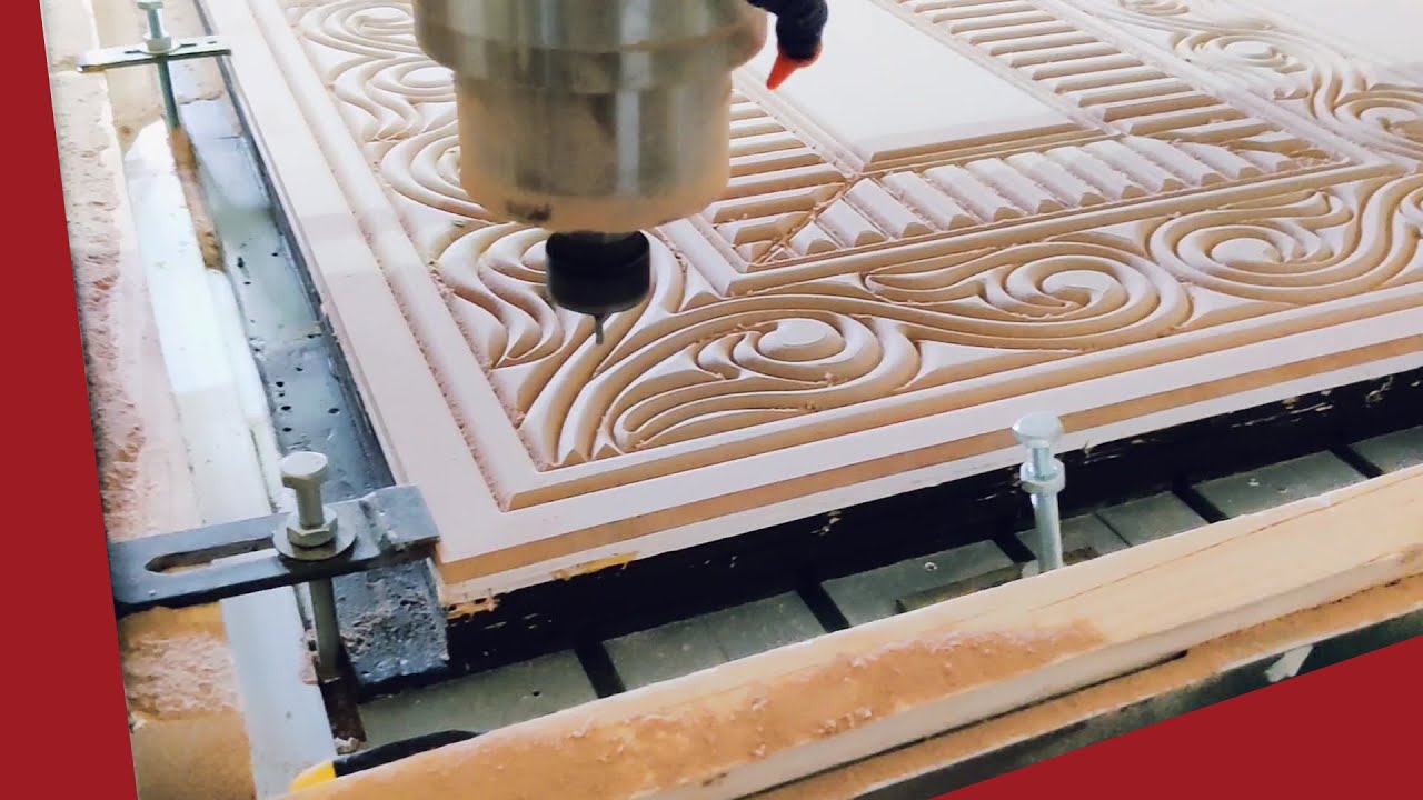 Modern door design | CNC Router Wooden Door Design | Carving with CNC | satisfying video #01