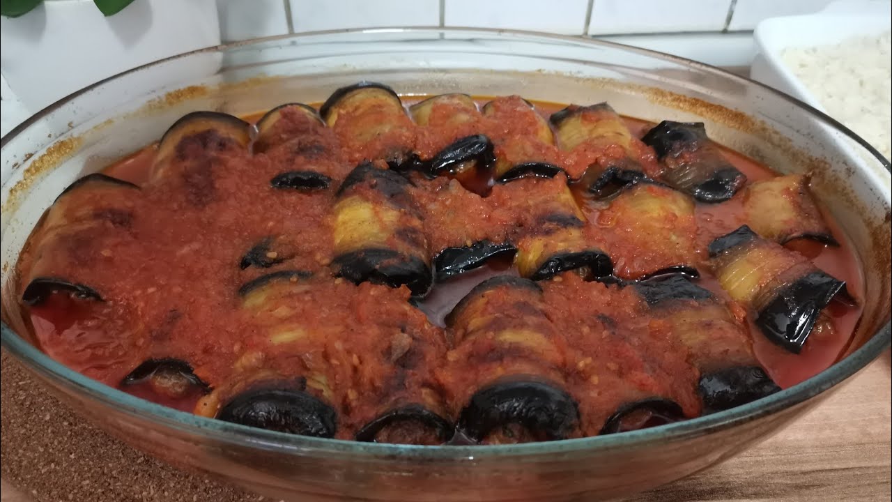 لفائف لبيتنجان مع أصابع الكفته من ألذ واشهى المأكولات👌😋🤤