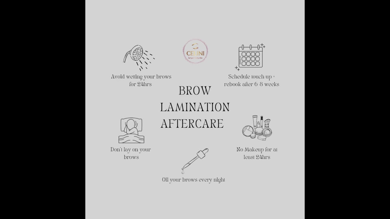 ✨ Brow Lamination Aftercare Tips ✨