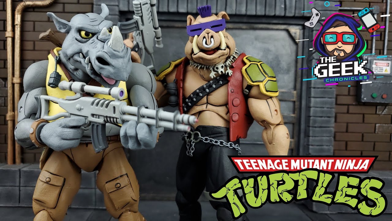 Beebop & Rocksteady NECA TMNT Cartoon Review en Español