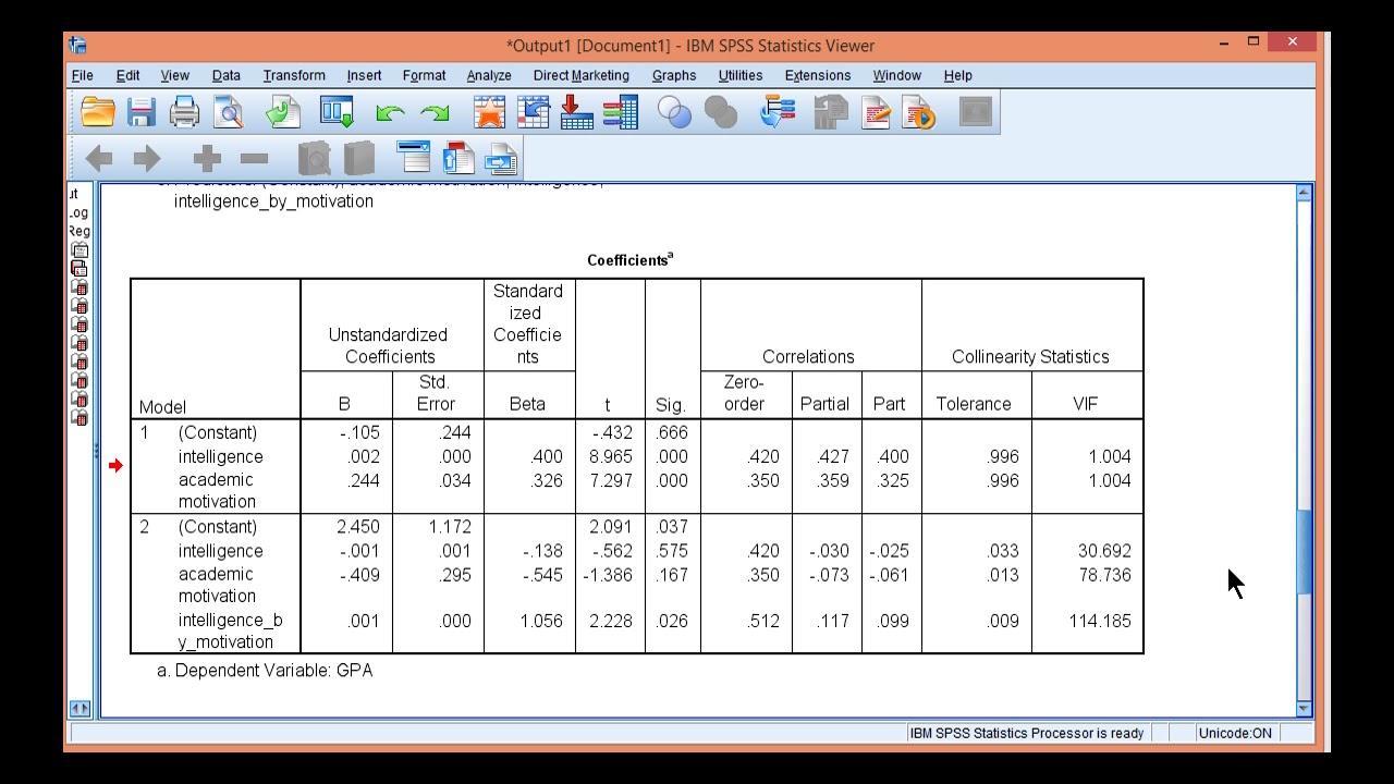 V14.12 - Moderated Multiple Regression in SPSS