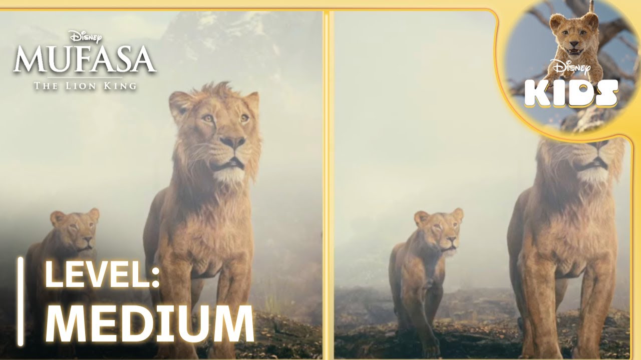 Spot the Difference | Level: MEDIUM | Mufasa: The Lion King | Disney Kids