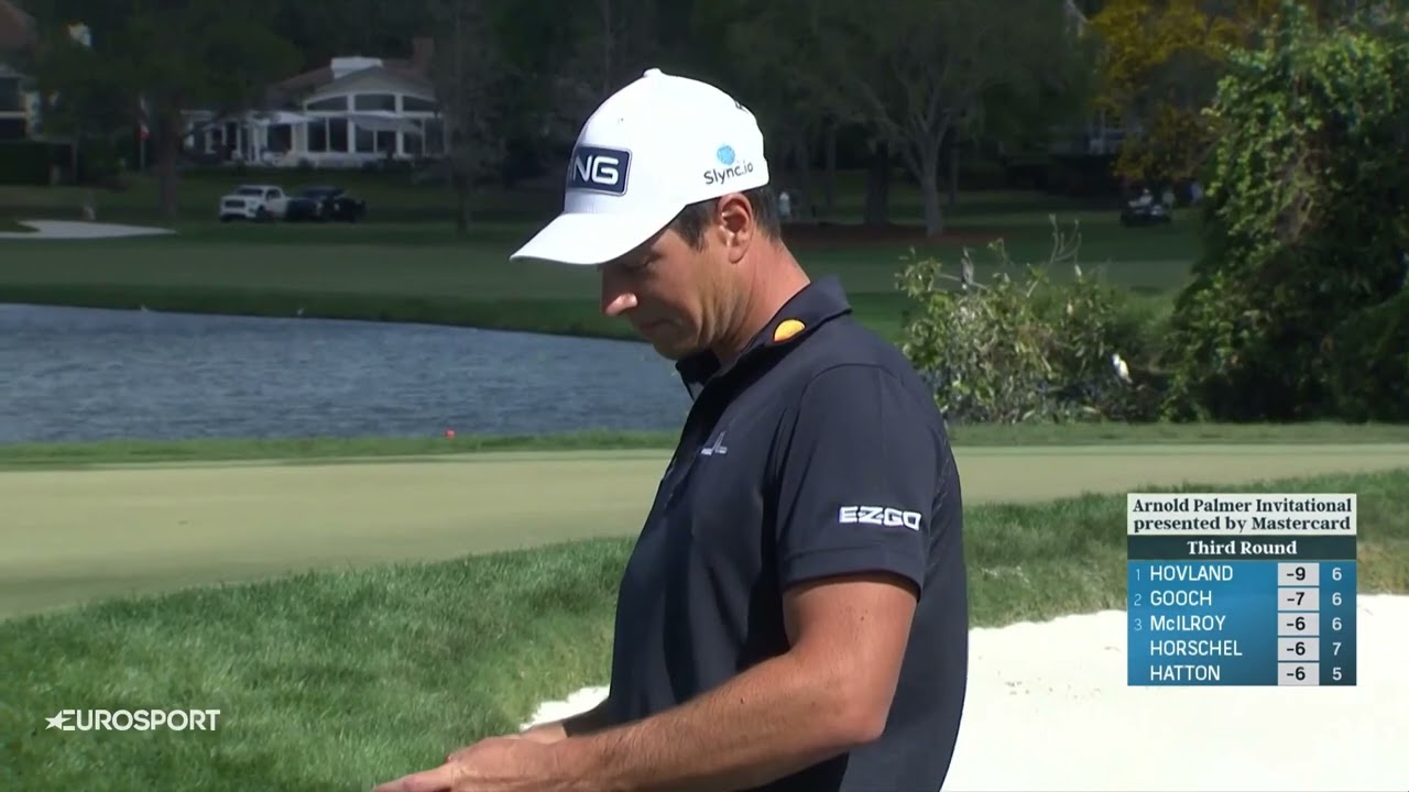 Crazy Norwegian Golf Commentators react as Viktor Hovland sinks bunker shot for Eagle. APinv 2022
