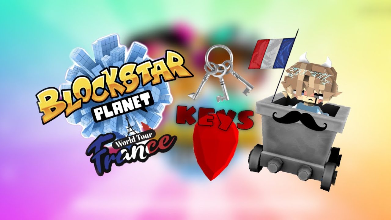 Blockstarplanet World Tour France Keys and Mystery Crystal 🇫🇷