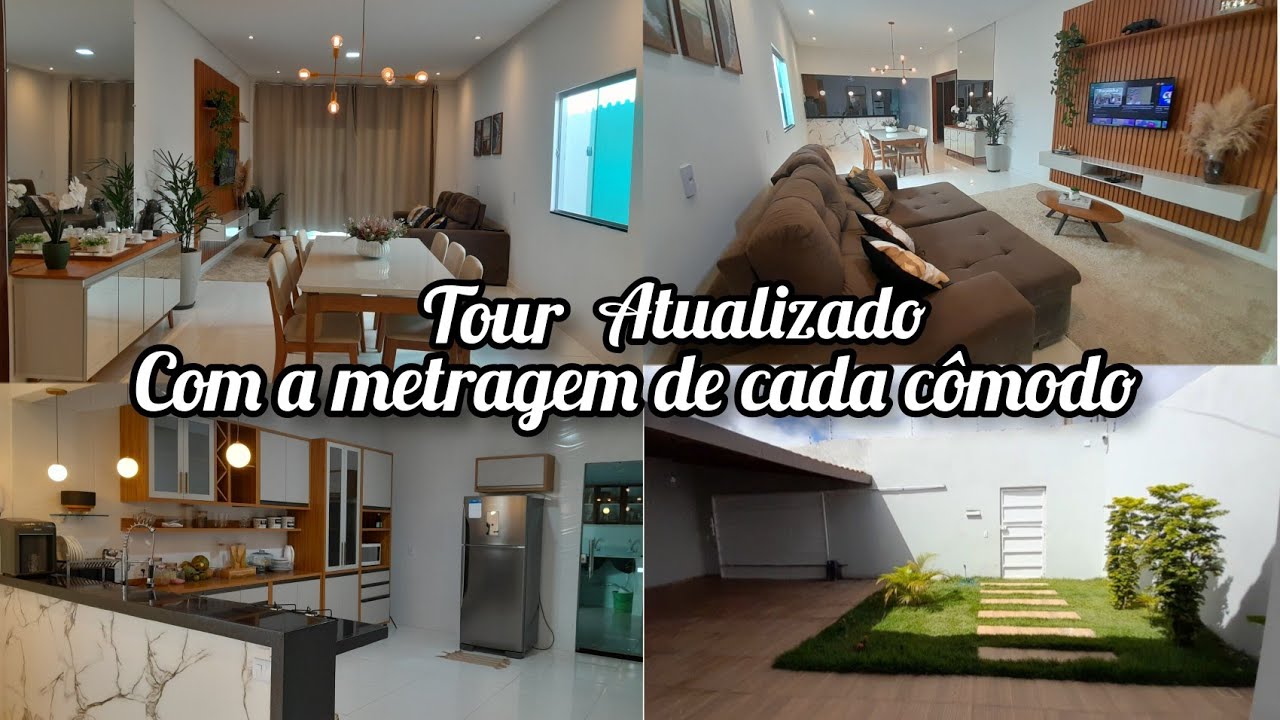 TOUR PELA A MINHA CASA ATUALIZADO //TIREI A METRAGEM DE CADA CÔMODO 🏠🙏