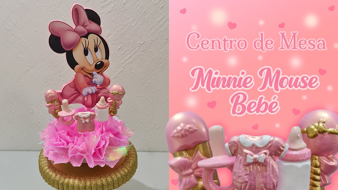 Centro de Mesa Minnie Mouse Bebé 🎀 Baby Shower 🍼