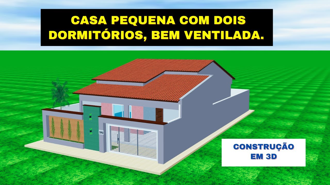 ✅👉🏽CASA PEQUENA COM DOIS DORMITÓRIOS, BEM VENTILADA.