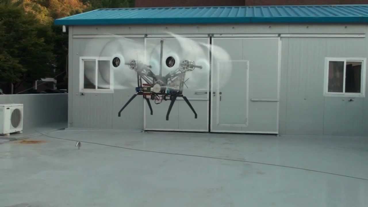 Stable Hover Flight of Cyclocopter