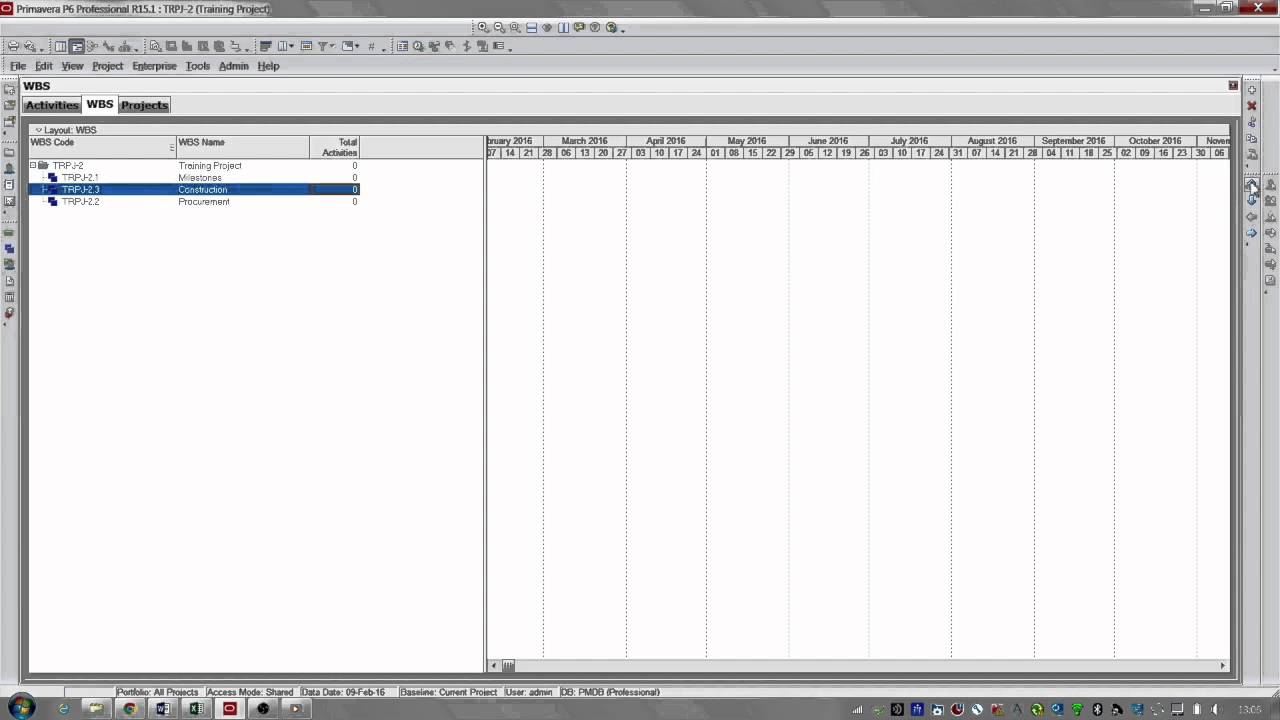 Work Breakdown Structure (WBS) - Primavera P6 Basics Course 1.6