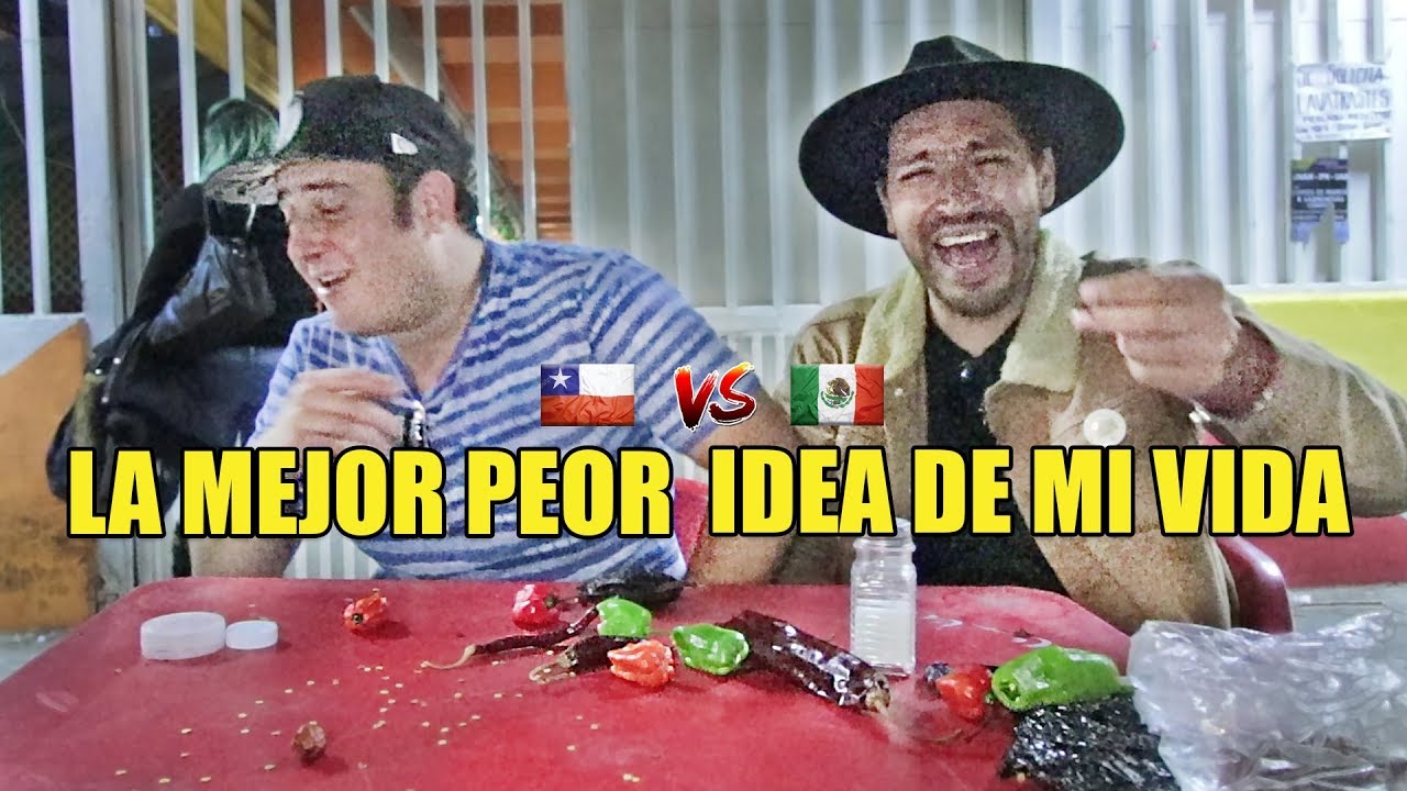 La peor idea de mi vida | Retando a un Mexicano a comer Chiles 🌶 - La Vida Del Desvelado
