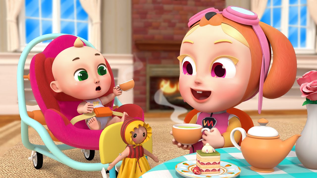 Let’s Have a Tea Party with Recycled Toys | Clean Up Time | Rosoo Nursery Rhymes & Kid Song