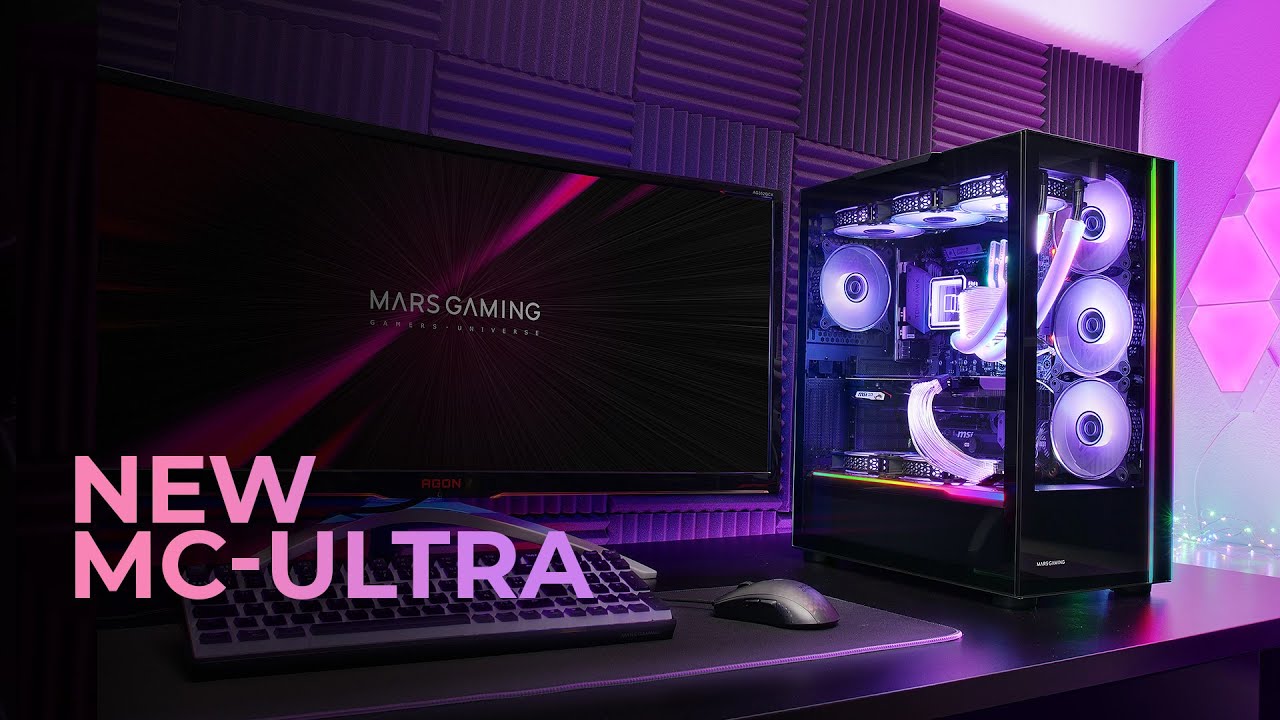E-ATX Tower with Dual Tempered Glass Windows and Dual ARGB LED Stripes MC-ULTRA | Mars Gaming