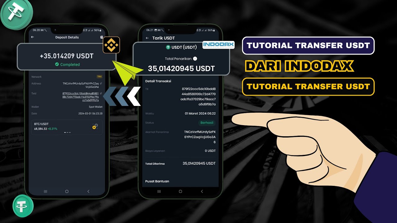 Cara Transfer USDT dari Indodax ke Binance