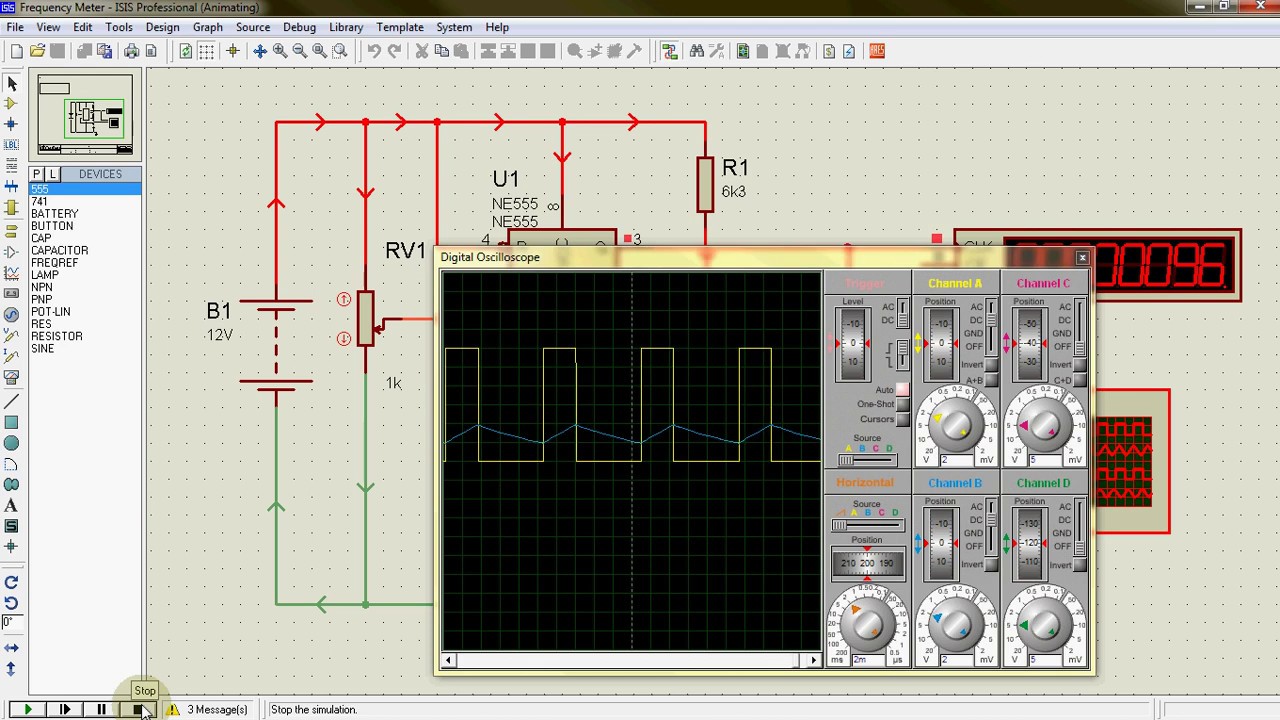 Cara Membuat Rangkaian Frequency Generator Menggunakan IC NE555 Di Proteus #50