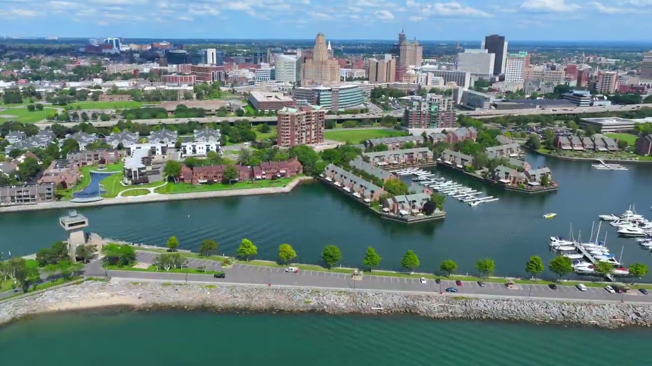 Buffalo New York from the Air Late August 2023 - Drone Video
