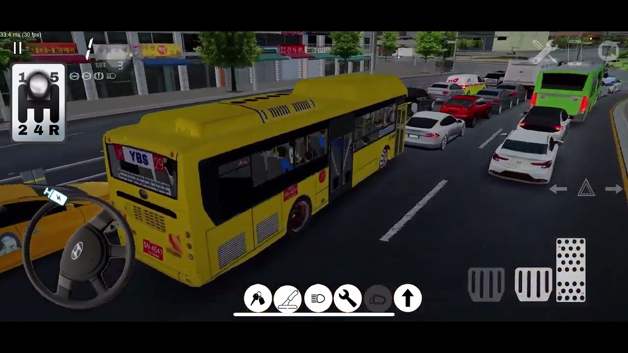 YBSတစ်စီးနဲ့မြို့ထဲပတ်မယ်( Yutong Bus Skin) #3ddrivinggame #foryou #busgames