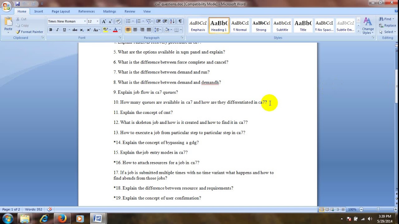 ca7 imp questions