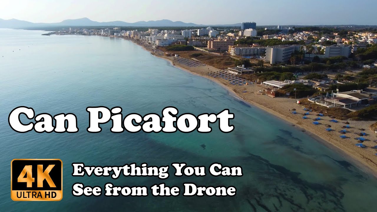 Can Picafort Mallorca All Hotels from Drone in 4K Majorca