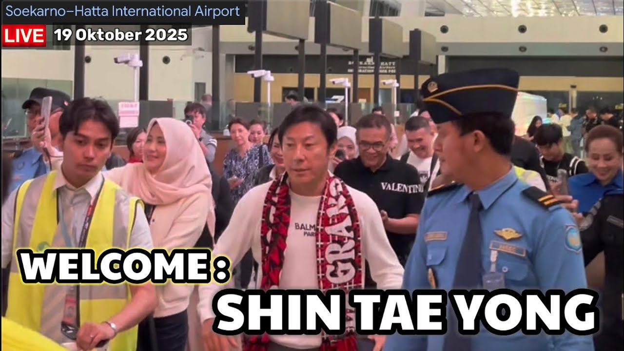 🔴LIVE STREAM‼️SHIN TAE YONG TIBA DI INDONESIA HARI INI BESERTA STAF ROMBONGAN PELATIH DARI KOREA