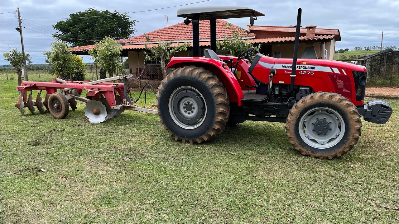 MASSEY 4275 TURBO NA GRADE 14x28 aí tem pressão 💪🚜