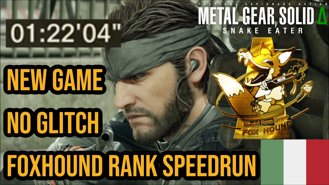 Metal Gear Solid Delta Δ Foxhound glitchless SPEEDRUN 1:22:04