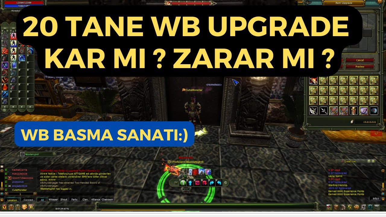 Knight Online WB BASMA KEYFİ / KAR MI ETTİK ZARAR MI ?