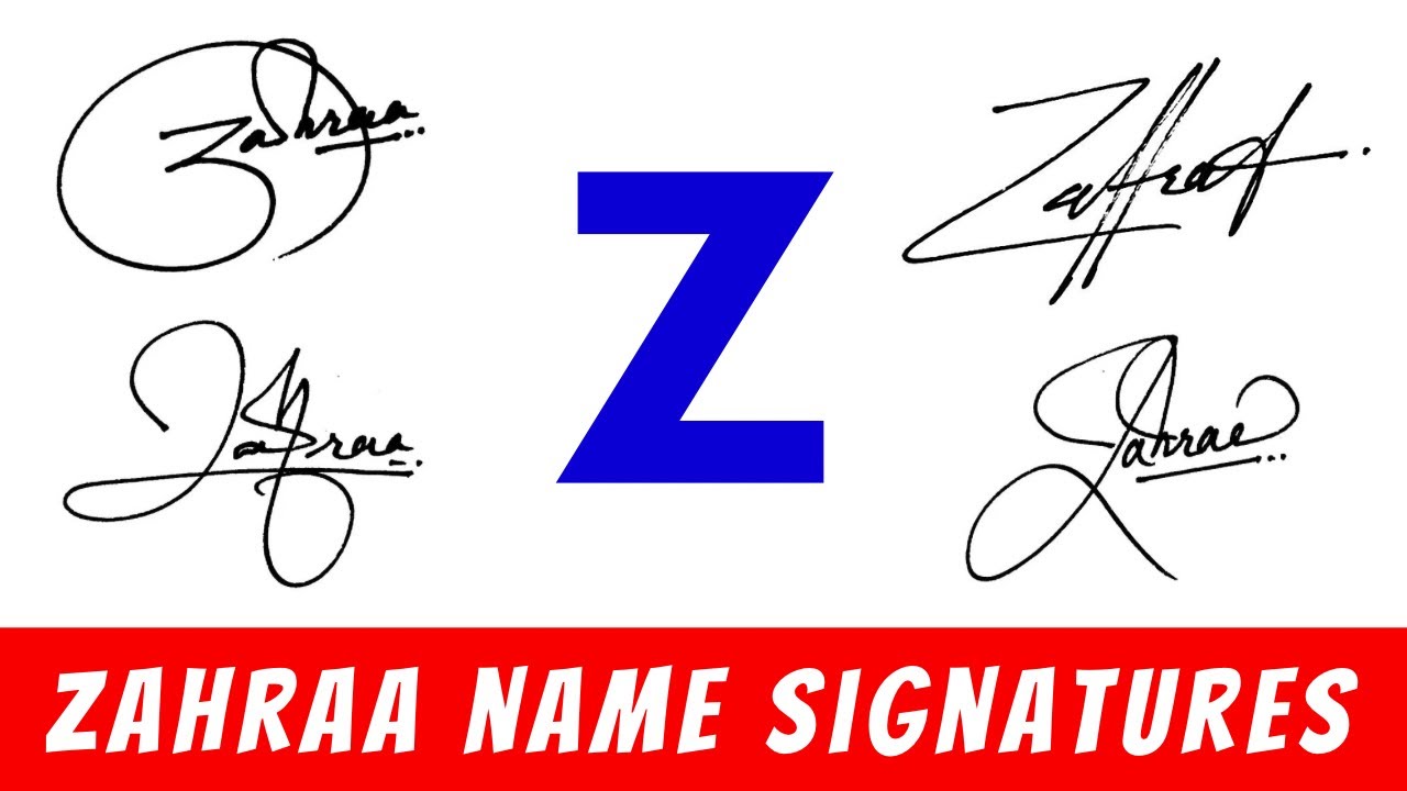 Zahraa name signatures | Z signatures | Z signature style | z signature