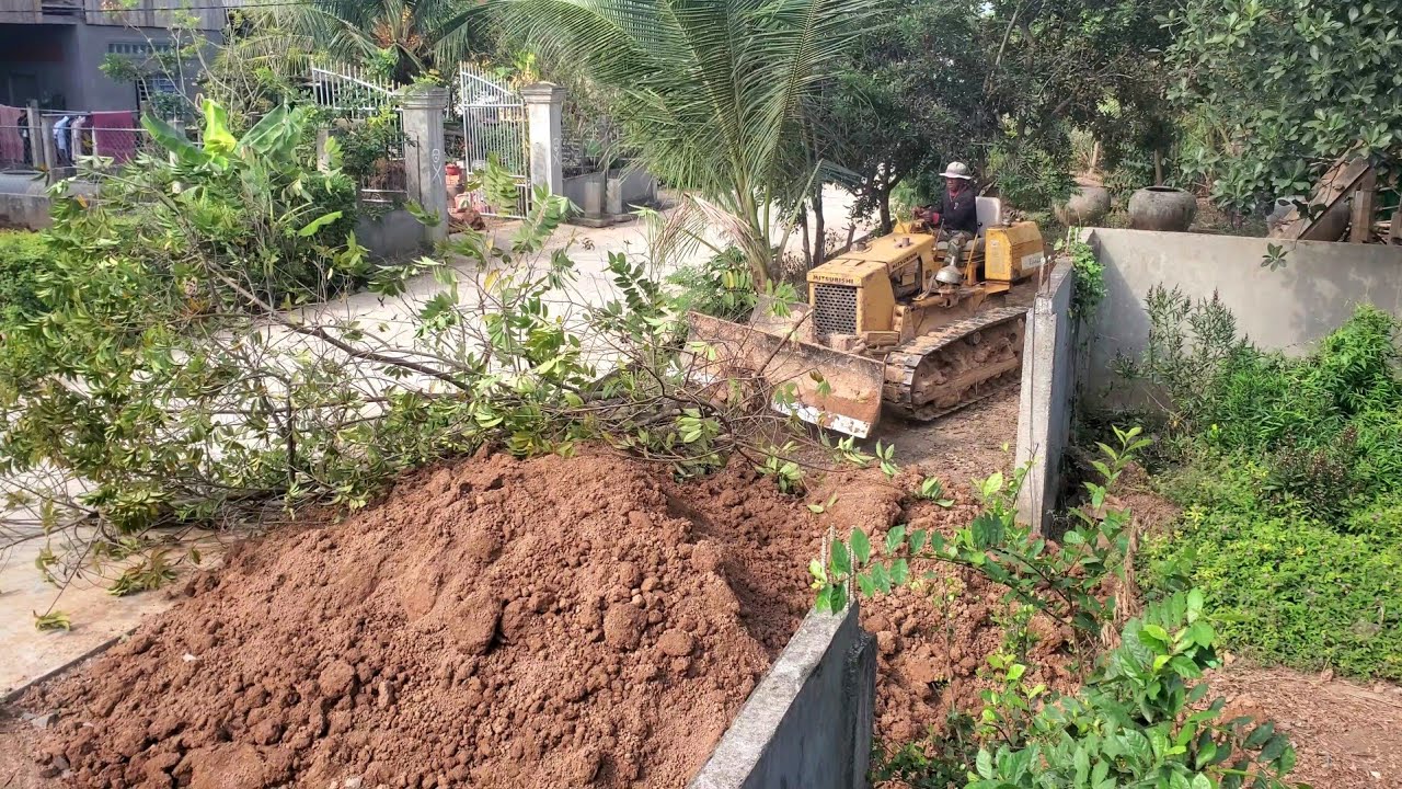 incredible landfill Carry Road full project , truck transport Soil and bulldozer Clearing Push Tree 
