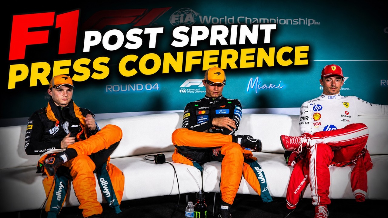 Formula 1 Sprint Press Conference - Miami GP  | Lando Norris, Oscar Piastri, Charles Leclerc