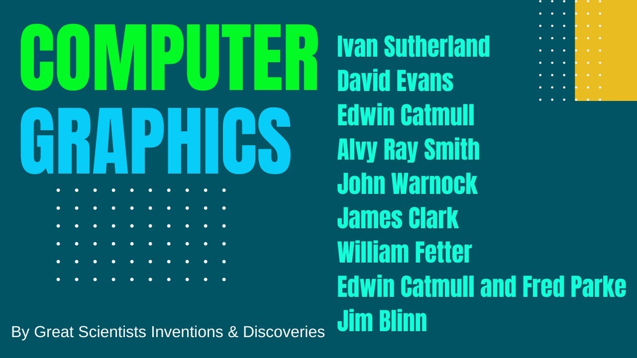 COMPUTER GRAPHICS - Ivan Sutherland, EvansEdwin Catmull, Alvy Ray, , John Clark, William Fetter etc