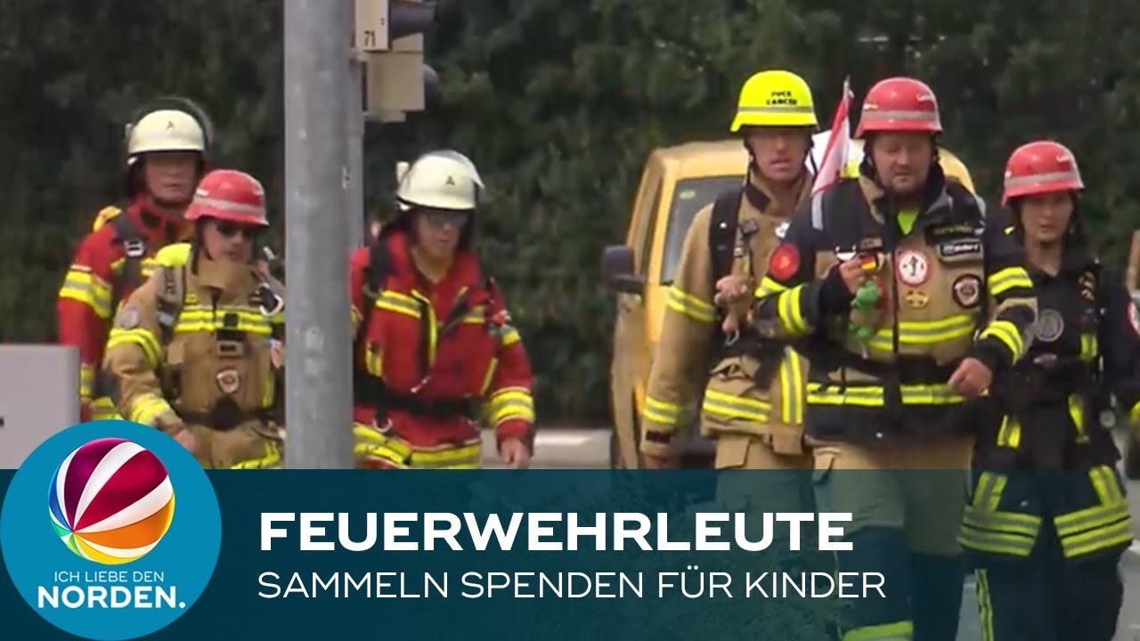 Spendenlauf: Feuerwehrleute sammeln Geld für kranke Kinder