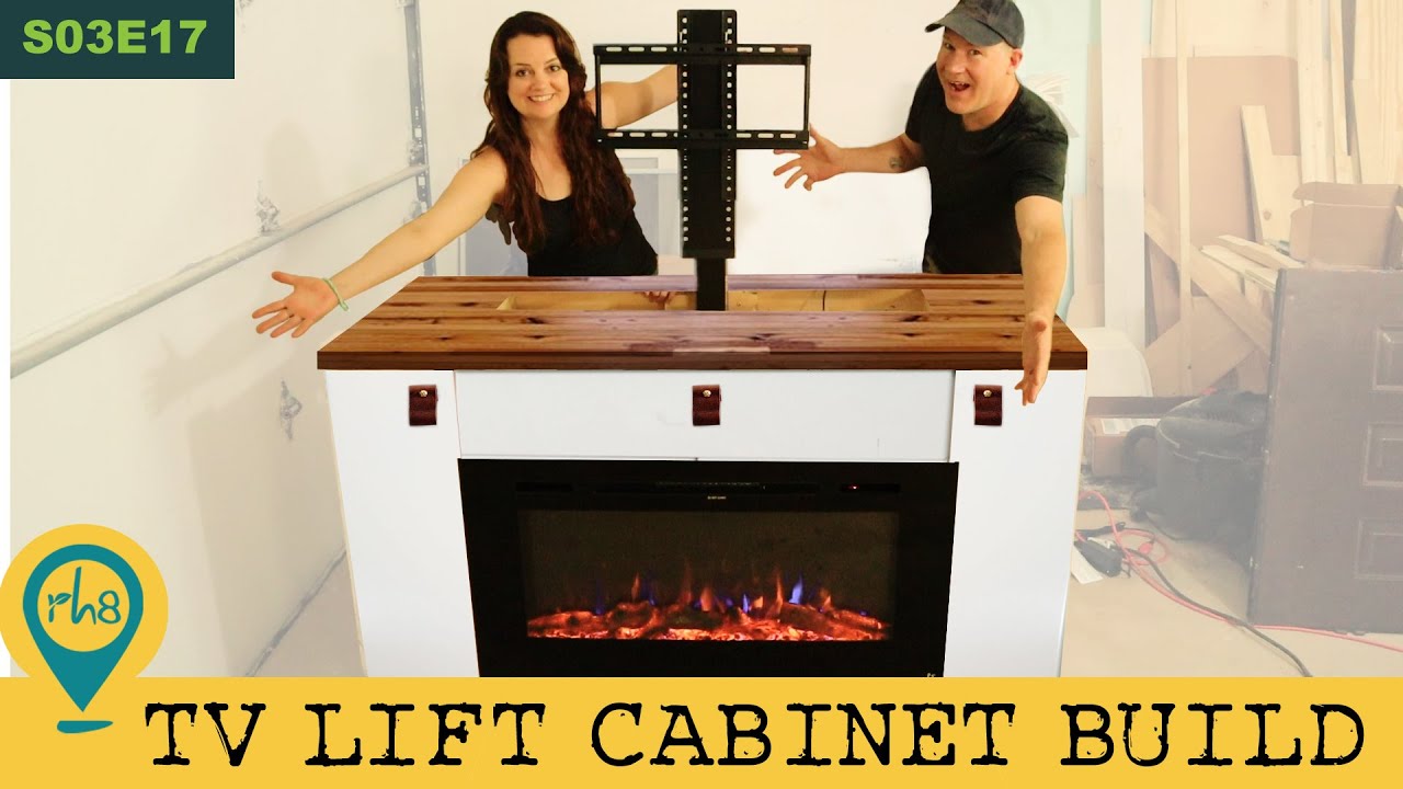 Custom TV Lift Cabinet for our Bus Conversion • FREE Plans - S03E17