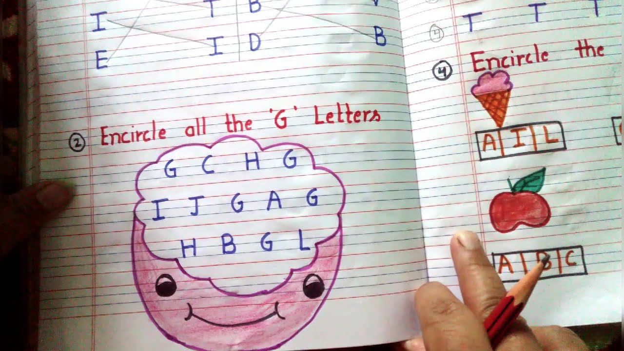 English Worksheet for Nursery kids || Baccho ko Letter or picture sikhane ka aasan tarika.