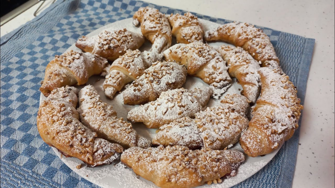 Cornulețe cu rahat,gem de zmeură și cu ciocolată 👌🏽🇷🇴