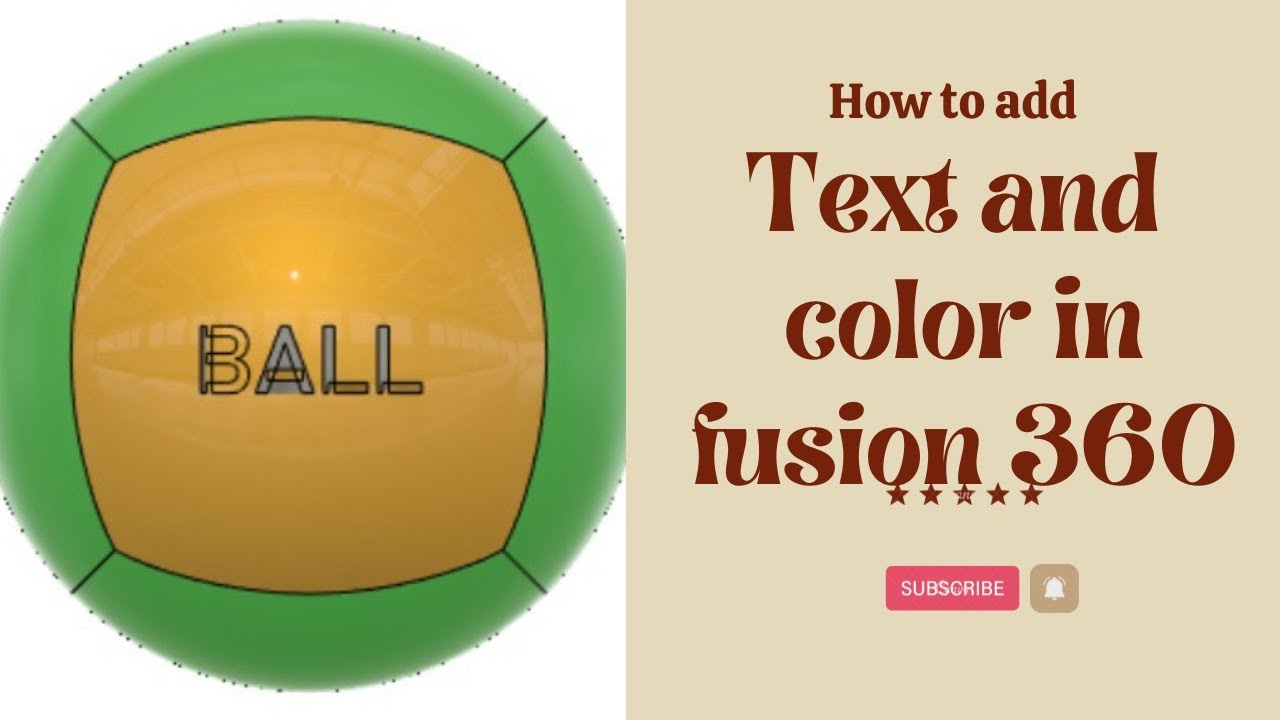 How to add text and color for any design in fusion 360 | English