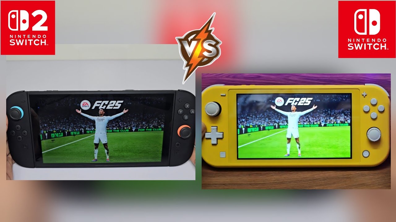 EA FC25 (Nintendo Switch 2 Vs Nintendo Switch Lite)