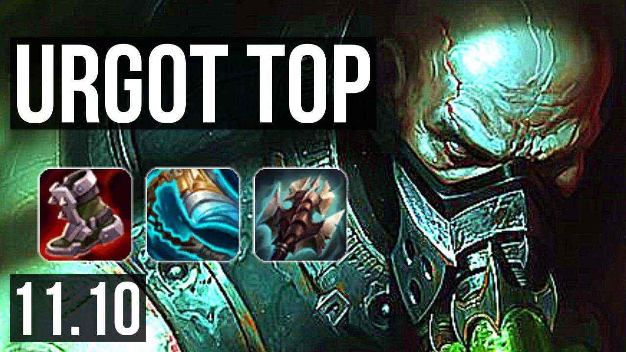 URGOT vs GANGPLANK (TOP) | 1700+ games, 8/1/4, 1.9M mastery, Legendary | EUW Master | v11.10