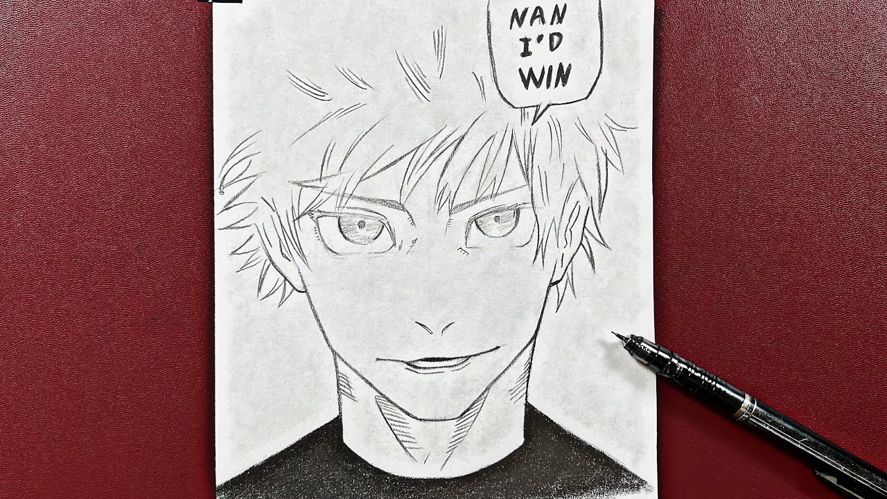 How to draw gojo satoru step-by-step | Easy jujutsu kaisen drawing