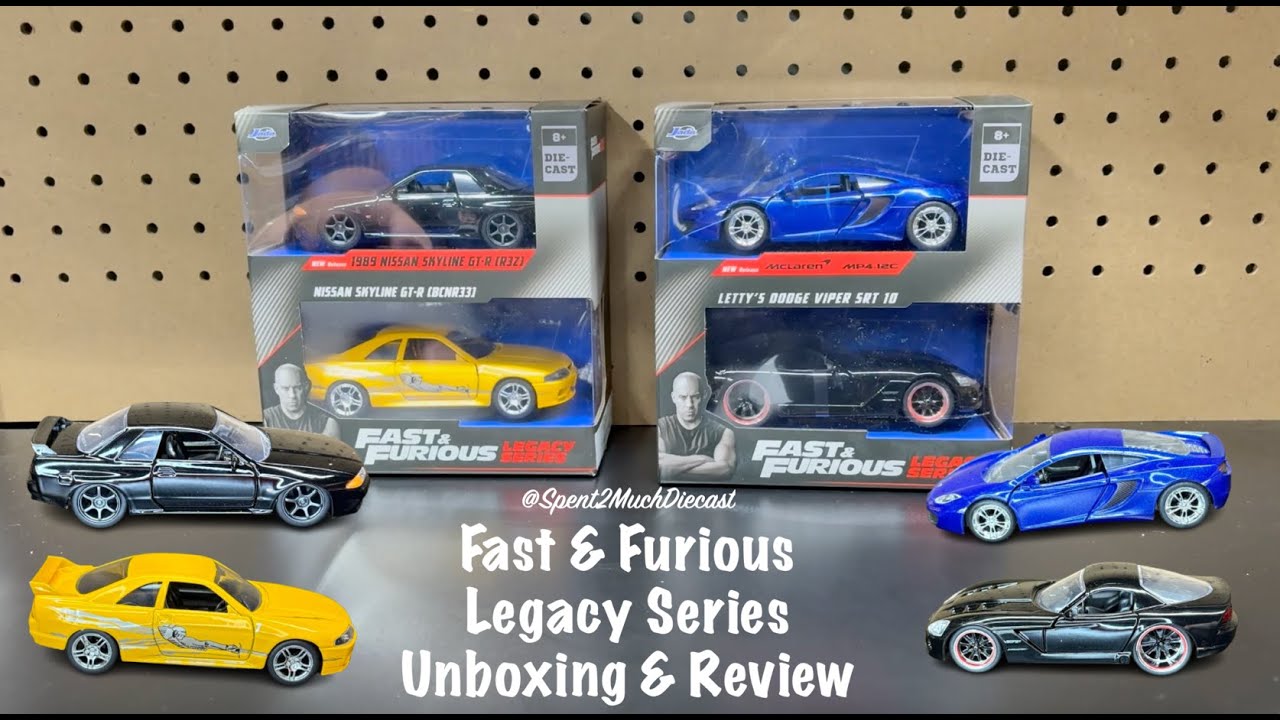 Fast & Furious Legacy Series By Jada (2025) | Diecast Unboxing New Models Skyline R32 & McLaren MP4