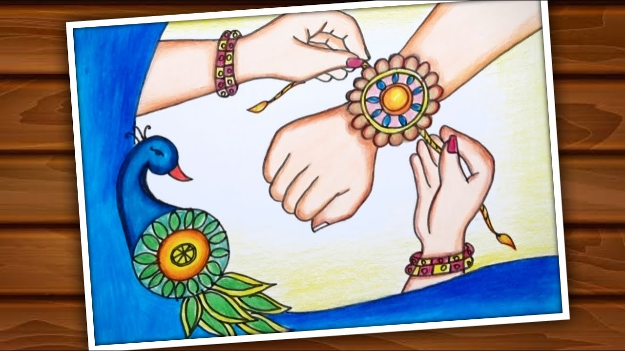 Raksha Bandhan Drawing / Raksha Bandhan Drawing With Colour Pencil / Colour Pencil Drawing