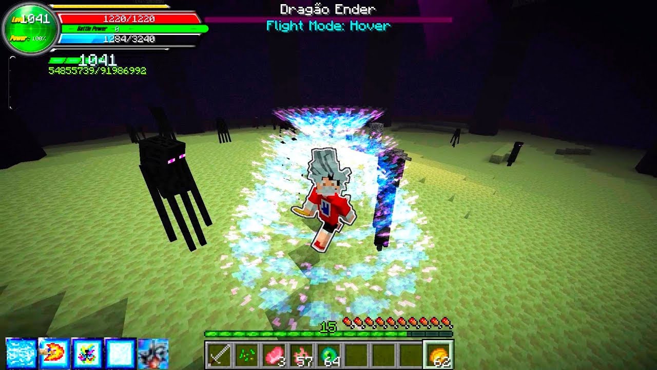 Minecraft : *NOVO* MOD DE DRAGON BALL SUPER (Instinto superior , super sayajin blue) « Nitro »