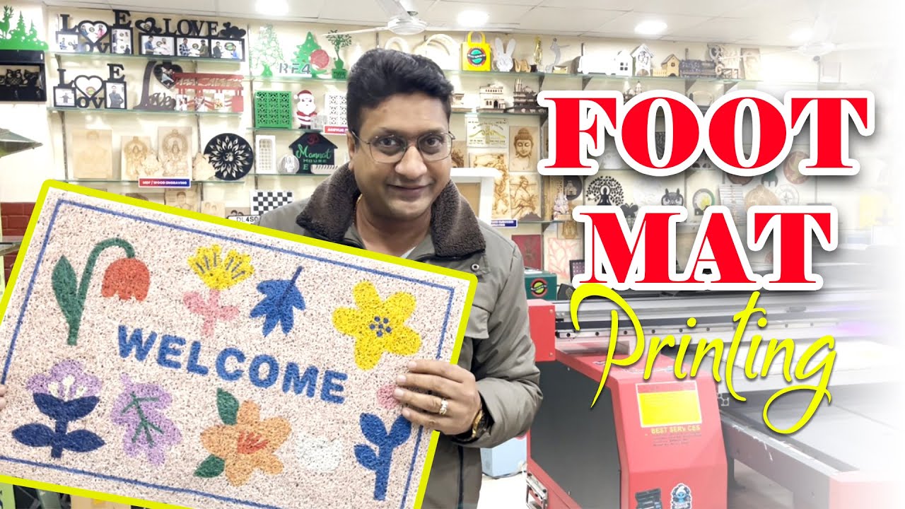 Foot Mat Printing & Multi-Material Printing | Acrylic, Keychains, Tiles, Marble, Leather & More