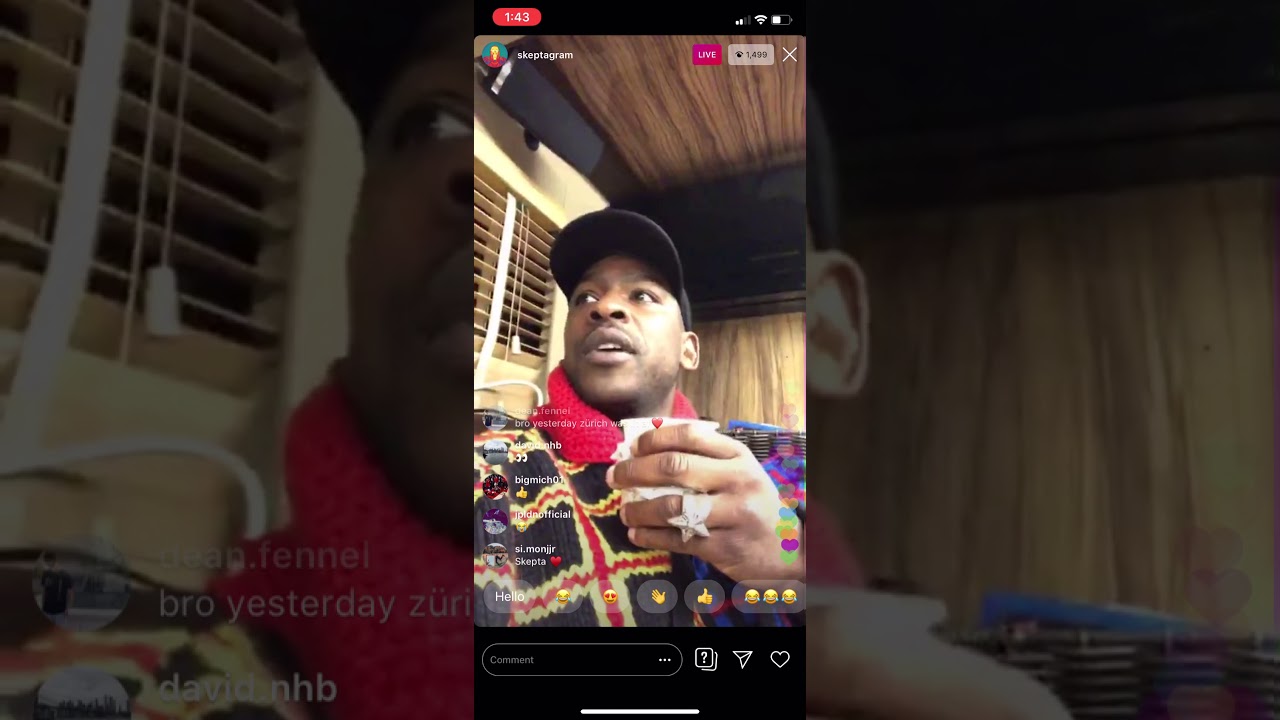 Skepta IG Live (Previews New Track with AJ Tracey) 10/30/19