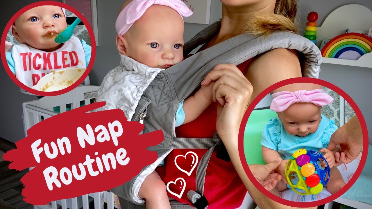 Happy Reborn Baby Morning Routine! Playing, Feeding & Changing Baby Skya Before Her Nap.