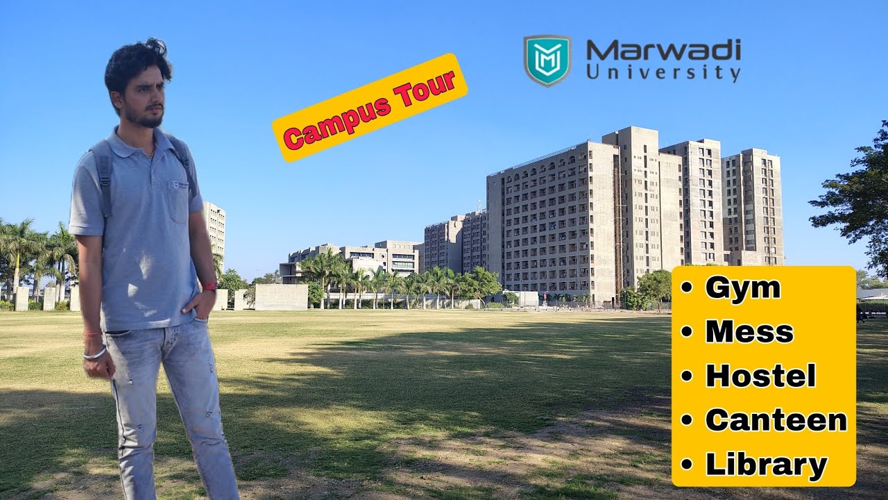 Marwadi University campus Tour | Mess, Hostel, Library and more!